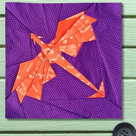 Dragon Quilt Block Pattern Foundation Paper Piecing FPP PDF 30.1 Cm or 15 Inch - Etsy