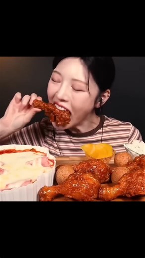 Lovely Mukbang on Instagram: "Spicy cheese topokki with fried chicken, cheese ball #lovelymukbang #mukbang #asmr #eatingshow #food #spicyfood #friedchicken #noodles"