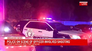 Las Vegas police investigate officer-involved shooting, Flamingo near Ft. Apache