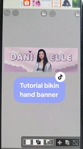 Replying to @lilsun_ia Tutorial bikin hand banner #tutorialedit #handbannerkpop #ibispaintx