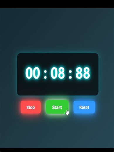 Stunning Stopwatch Layout Design Using HTML, CSS, and JS