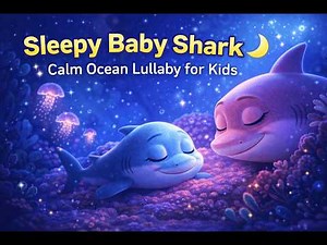 Sleepy Baby Shark 🌙 | Ocean Lullaby for Kids (Bedtime Song)