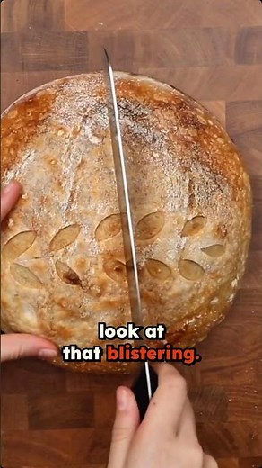 80% hydration sourdough blistering technique #sourdough #baking