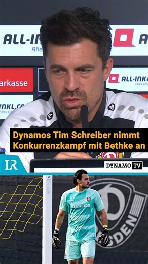 Dynamo Dresden Trainer Thomas Stamm über den neuen Konkurrenzkampf für Torhüter Tim Schreiber