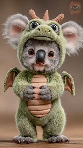 This adorable baby koala dressed in a cute green dragon costume, gifting you a shiny red crystal heart. Would you take it? With its big sparkling eyes, soft fluffy fur, and tiny dragon wings, this little koala creates the perfect mix of fantasy and cuteness ❤️ #imagineartcpp #imagineart #dragon #koala #cute #love #fluffyfriends @imagineartofficial | Nebelschaf Art