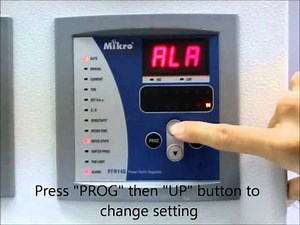 Mikro's Power Factor Regulator's (PFR60/80/120/140) Fan and Alarm Setting