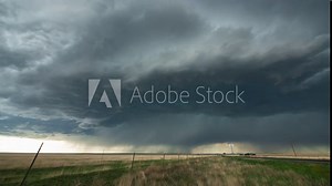 Scary looking clouds take over the horizon as storms begin to move into the area in New Mexico.