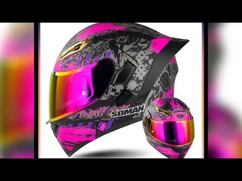 A must-have product #Men Women Motorcycle Helmets Full Face Helmet Colorful Dual Lens Flip Up Helm