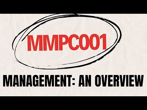 MMPC001 Chapter 1 Management An Overview | IGNOU MBA TEE DEC 2023 | Learning Session with RV |