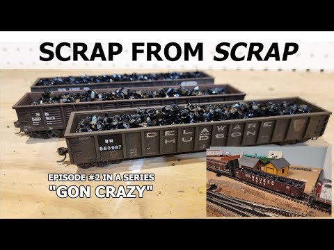 HO Scale removable gondola loads to enhance model railroad operations