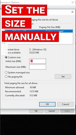 Why you should change the paging file size in Windows and how you can do it #shorts #short