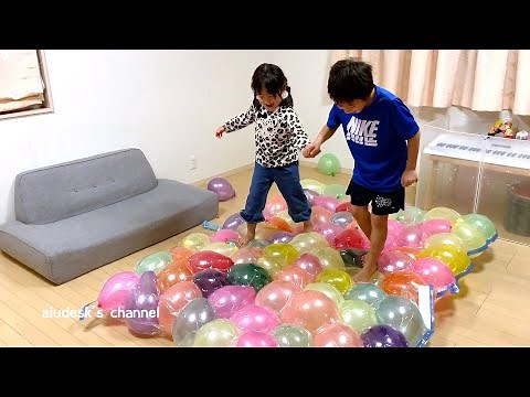 Have fun at home using 100 yen store materials! Balloon mat