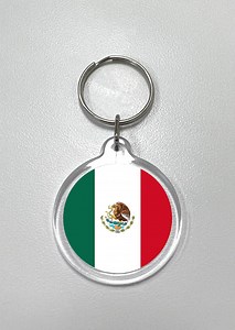 Mexico Round Acrylic Keychain With Flag & Name Insert - Etsy