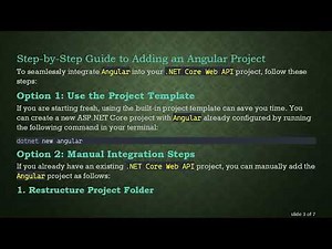 How to Add an Angular Project to Your Existing .NET Core Web API Project?