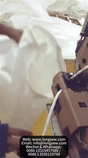 80900CD4H Double Needle Chain Stitch Sewing Machine: Heavy-duty 18mm thickness sewing for FIBC/Jumbo bag circle parts | Hebei LongSew Machinery Technology Co. Ltd
