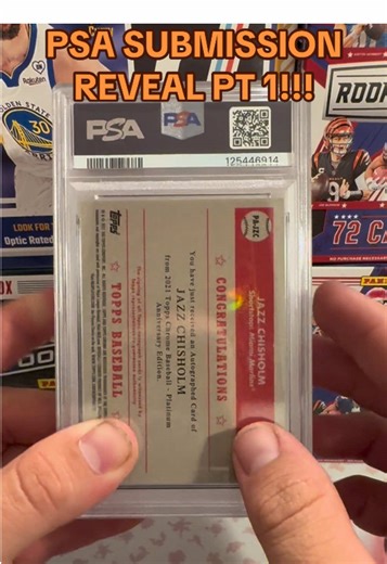 FIRST PSA SUBMISSION GRADE REVEAL PT 1!!! #sportscards #baseballcards #psa #gradedcards #fyp