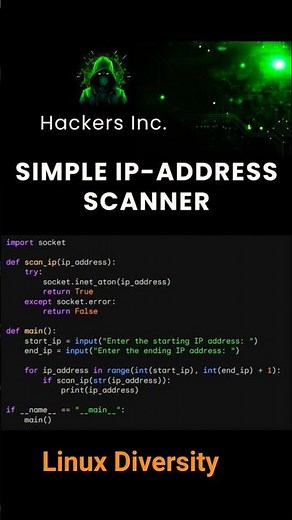 simple ip scanner in python