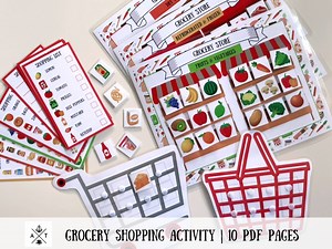 Grocery Store Pretend Play Shopping Printable - Etsy