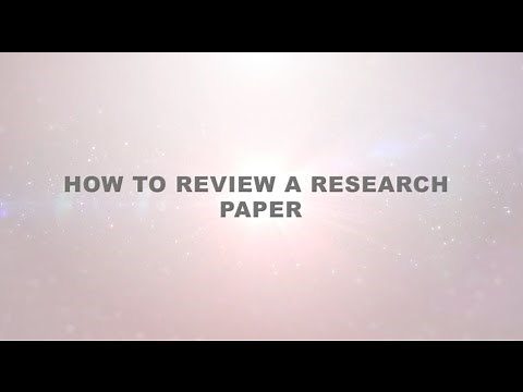 How to Review a Research Paper