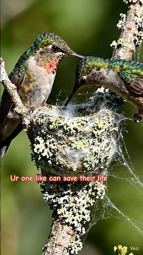 🐦 Tiny Hummingbird Builds a Magical Nest 🪺✨ | Nature’s Masterpiece