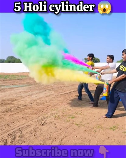 Holi extinguisher testing | five colour holi colour test | #shorts