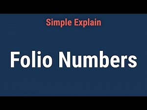 What Is a Folio Number?