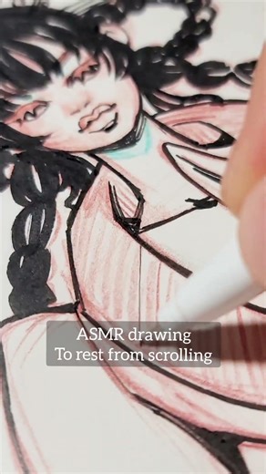 ASMR Drawing for you... #sketchbook #drawing #artsupplies #beginnerarttips