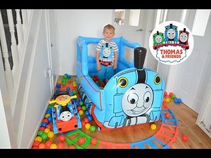 Giant Thomas And Friends Inflatable Ball Pit pool Show Surprise Train Toys WOW