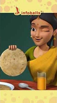 Mummy Ki Roti Gol Gol Poem- मम्मी की रोटी गोल गोल | Hindi Rhymes & Kids Songs | Infobells #hindipoem