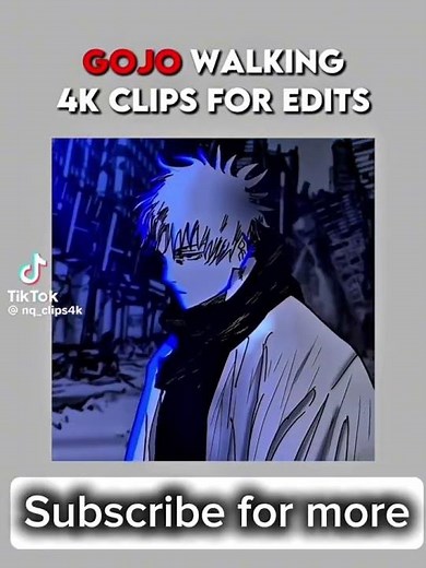 Gojo walking 4k clips for editing #anime #gojo #viral #blowup