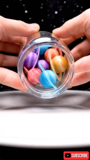 ASMR Galaxy in a Jar 🪐🌍 Releasing Tiny Planets #satisfying #asmr #viral #shorts