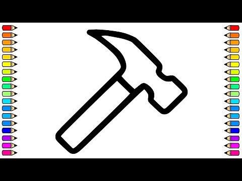 Cómo dibujar un MARTILLO 🔨🔨🔨/ Dibujo de MARTILLO paso a paso / Dibujos para niños