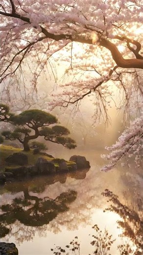 Temple Bell Sakura Sunset 🌸🔔 Focus the Mind