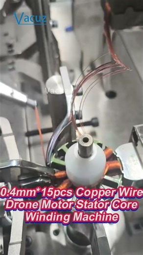 0.4mm*15pcs Copper Wire UAV Drone Motor Stator Core Winding Machine Equipment Manufacturer Price