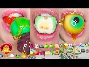Emoji Food Challenge Mashup Satisfying ASMR Eating Mukbang