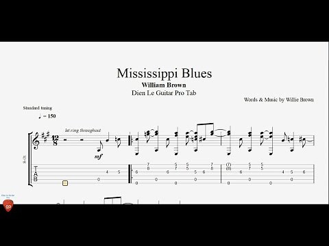 Mississippi Blues - Guitar Tutorial + TAB