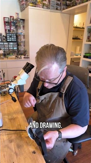 Using a microscope to paint tiny faces #modelbuilding #shorts