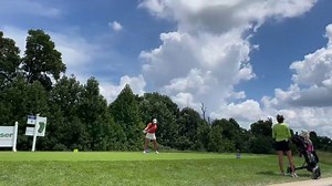 1.5K views · 33 reactions | ‍♀️ Annabelle Pancake - an Indiana native and only amateur golfer in the French Lick Resort Charity Classic, tees off on hole 3. | French Lick Resort | Facebook