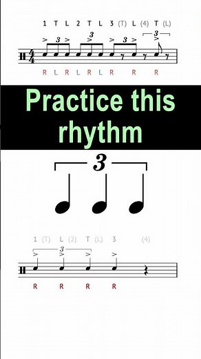 Quarter Note Triplet Rhythm Exercise @ 80 bpm