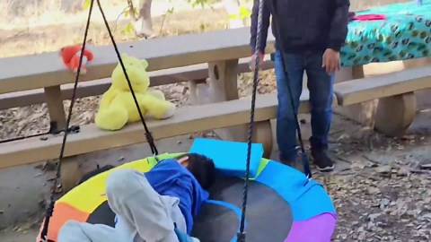 Trekassy 700lbs 40“ Saucer Tree Swing for Kids Adults Outdoor 900D Oxford Waterproof with Pillow, Swivel, 2pcs Tree Hanging Straps