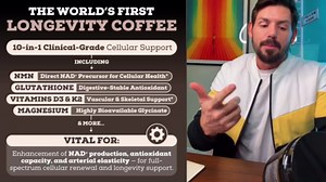 Black Forest Longevity Mix Mocha Coffee 10-in-1 with NMN 250mg, Glutathione 250mg, TMG, Magnesium Glycinate, Vitamins D3 K2 C B12, High Polyphenol Cocoa, 30 Servings