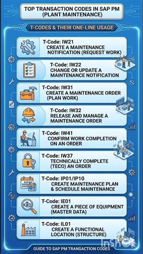 What are Common Transactions of SAP PM