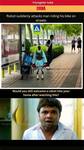 Ai Robot FIGHTS BACK in China🤣 #socialmedia #trendingnow #robot #humanoidrobot