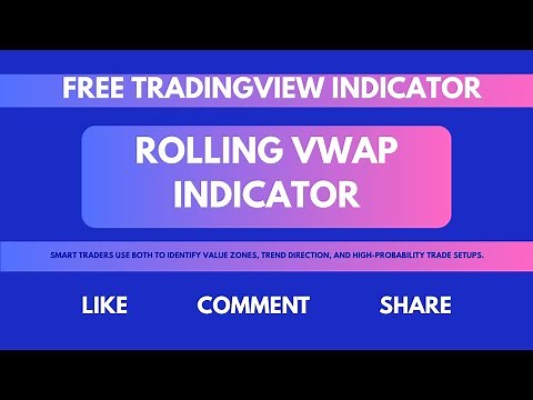 FREE TRADINGVIEW INDICATOR : Rolling VWAP Indicator | how traders use it to identify value zones