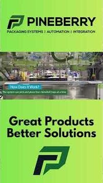 4-Up Clamshell Tray Denester In Action! Food & Beverage Packaging Solution