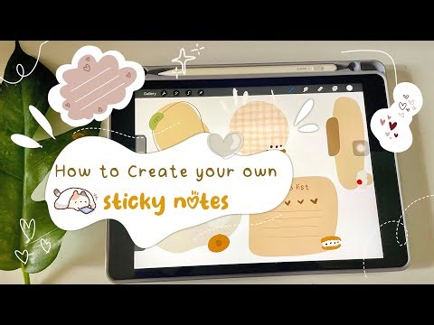 How to draw simple aesthetic sticky notes with procreate & keynote apps #ipadjournal