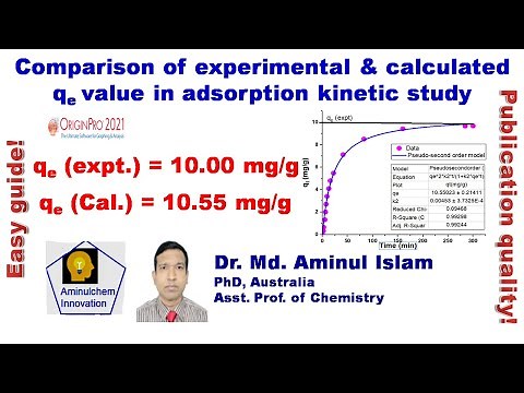 Comparison of experimental and calculated qe value in adsorption kinetic study