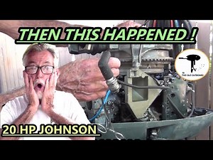 20 Hp Johnson - "Chainsaw Primer Test" THEN THIS HAPPENED! THIS OLD OUTBOARD