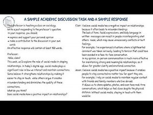 TOEFL Writing for an Academic Discussion: Sample Task and Sample Response
