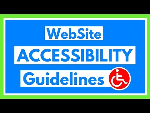 Web Accessibility Guidelines | How to Make a Website Accessible? | WCAG